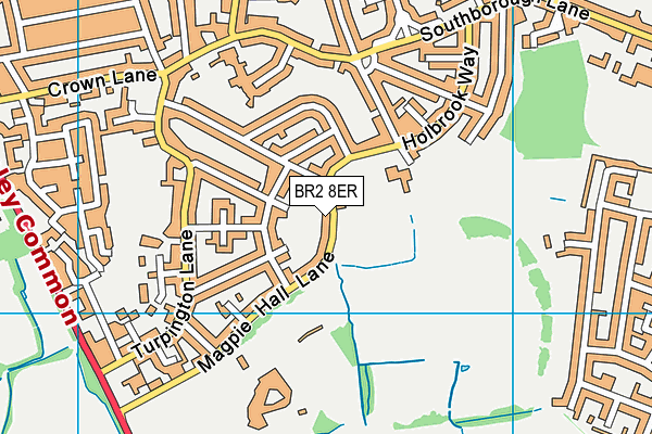 BR2 8ER map - OS VectorMap District (Ordnance Survey)