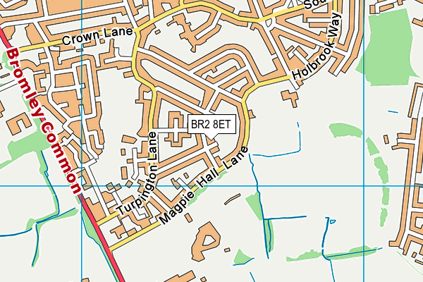 BR2 8ET map - OS VectorMap District (Ordnance Survey)