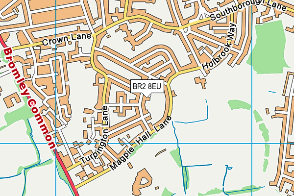 BR2 8EU map - OS VectorMap District (Ordnance Survey)