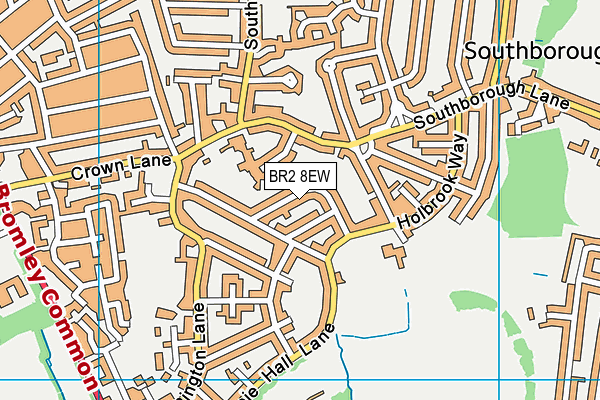 BR2 8EW map - OS VectorMap District (Ordnance Survey)