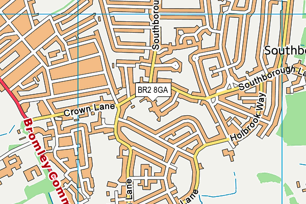BR2 8GA map - OS VectorMap District (Ordnance Survey)