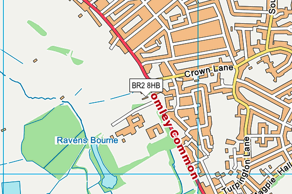 BR2 8HB map - OS VectorMap District (Ordnance Survey)