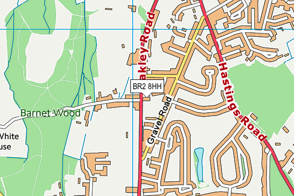 BR2 8HH map - OS VectorMap District (Ordnance Survey)