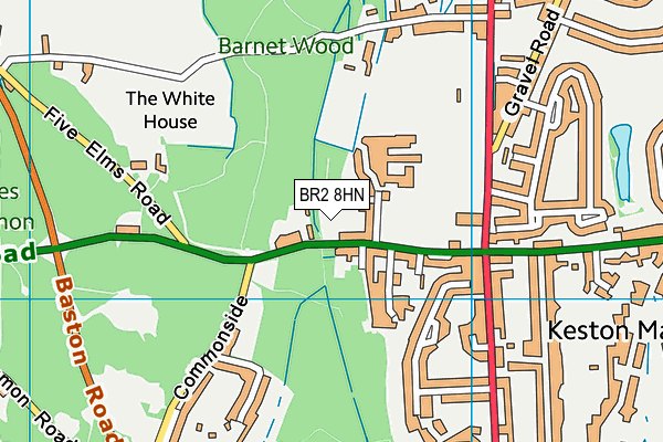 BR2 8HN map - OS VectorMap District (Ordnance Survey)