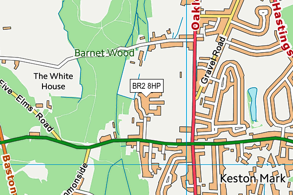 Ravens Wood School map (BR2 8HP) - OS VectorMap District (Ordnance Survey)