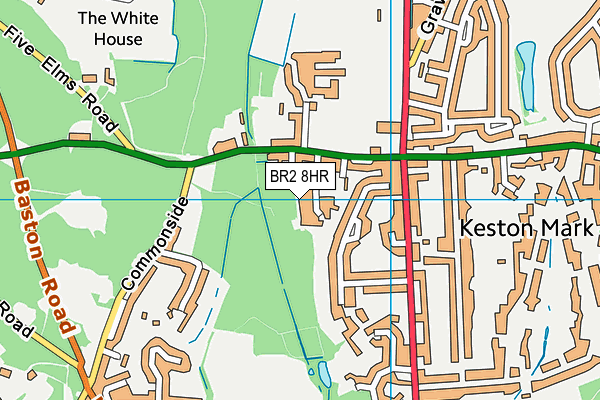 BR2 8HR map - OS VectorMap District (Ordnance Survey)
