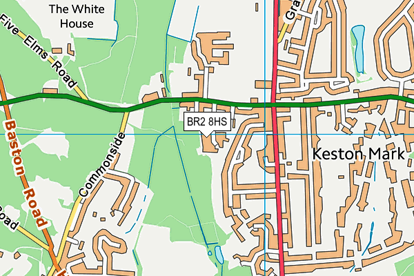 BR2 8HS map - OS VectorMap District (Ordnance Survey)