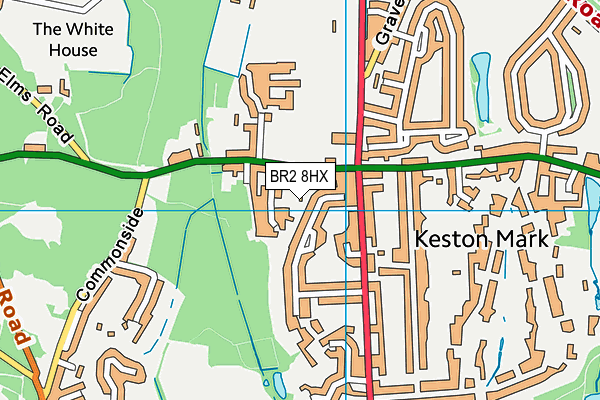 BR2 8HX map - OS VectorMap District (Ordnance Survey)