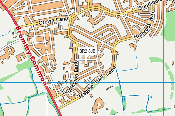 BR2 8JB map - OS VectorMap District (Ordnance Survey)