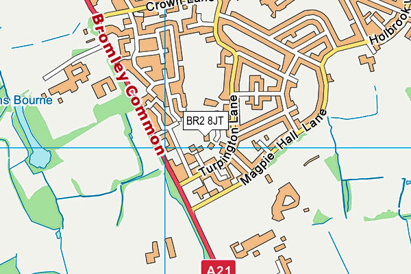 BR2 8JT map - OS VectorMap District (Ordnance Survey)