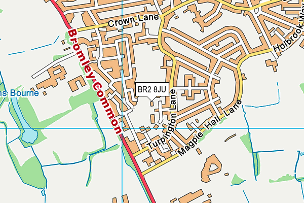 BR2 8JU map - OS VectorMap District (Ordnance Survey)