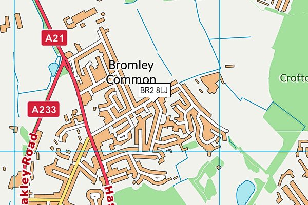 BR2 8LJ map - OS VectorMap District (Ordnance Survey)