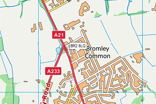 BR2 8LQ map - OS VectorMap District (Ordnance Survey)