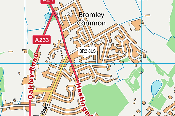 BR2 8LS map - OS VectorMap District (Ordnance Survey)