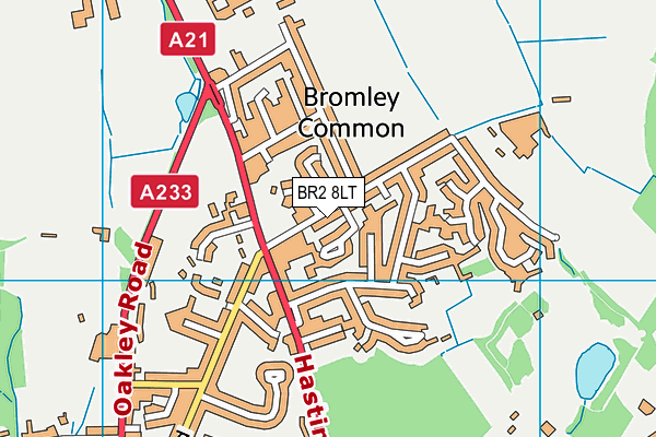 BR2 8LT map - OS VectorMap District (Ordnance Survey)