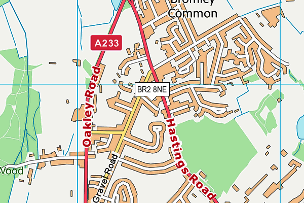 BR2 8NE map - OS VectorMap District (Ordnance Survey)