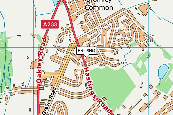 BR2 8NQ map - OS VectorMap District (Ordnance Survey)