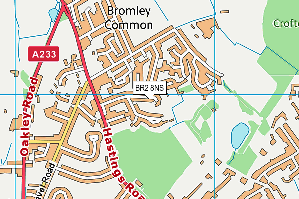 BR2 8NS map - OS VectorMap District (Ordnance Survey)