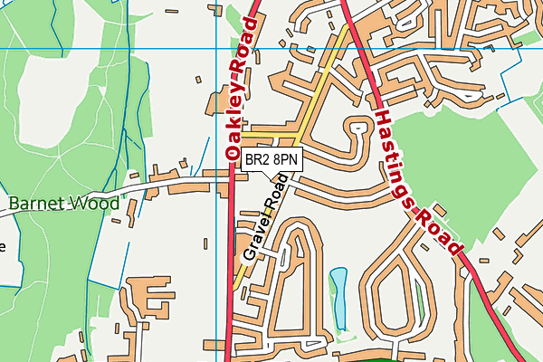 BR2 8PN map - OS VectorMap District (Ordnance Survey)