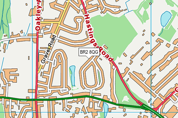 BR2 8QG map - OS VectorMap District (Ordnance Survey)