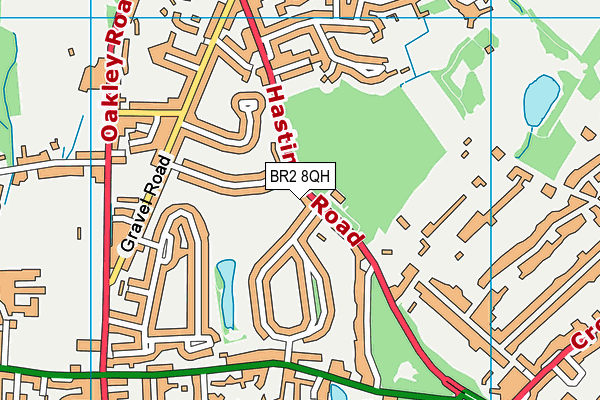 BR2 8QH map - OS VectorMap District (Ordnance Survey)