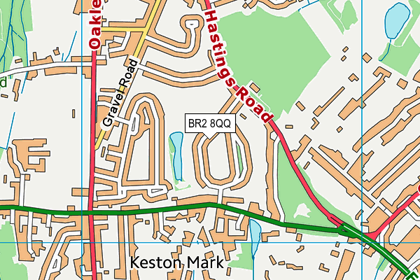 BR2 8QQ map - OS VectorMap District (Ordnance Survey)