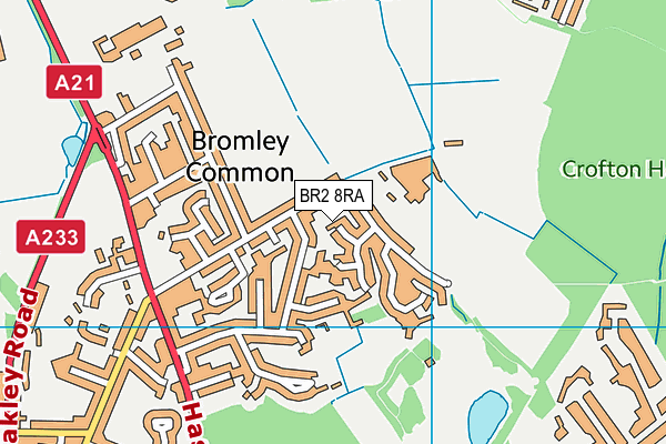 BR2 8RA map - OS VectorMap District (Ordnance Survey)