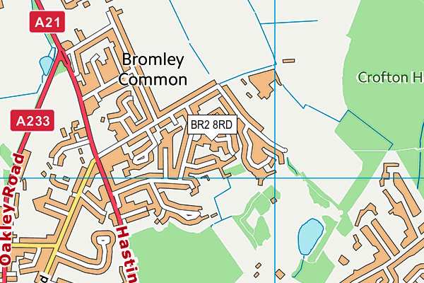 BR2 8RD map - OS VectorMap District (Ordnance Survey)