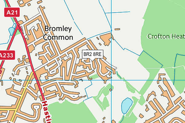 BR2 8RE map - OS VectorMap District (Ordnance Survey)