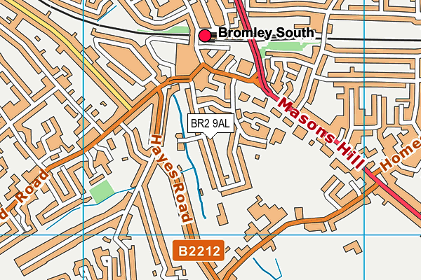 BR2 9AL map - OS VectorMap District (Ordnance Survey)