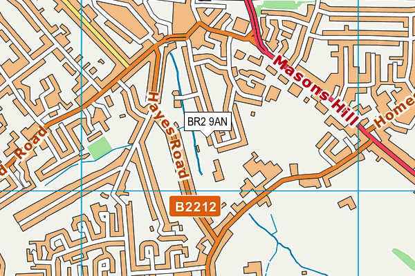 BR2 9AN map - OS VectorMap District (Ordnance Survey)