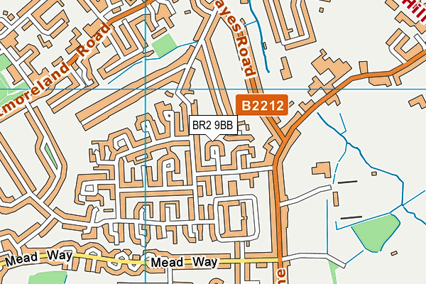 BR2 9BB map - OS VectorMap District (Ordnance Survey)
