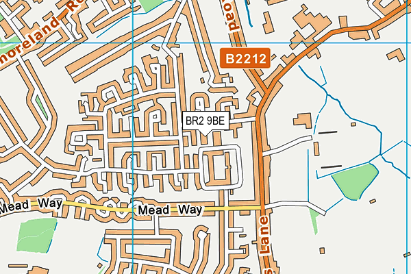 BR2 9BE map - OS VectorMap District (Ordnance Survey)