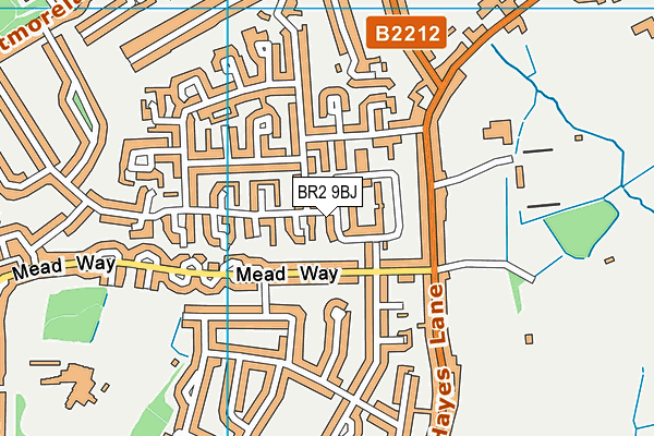 BR2 9BJ map - OS VectorMap District (Ordnance Survey)