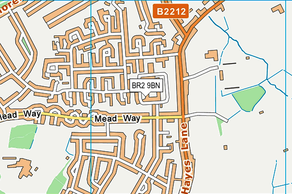 BR2 9BN map - OS VectorMap District (Ordnance Survey)
