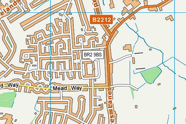 BR2 9BS map - OS VectorMap District (Ordnance Survey)