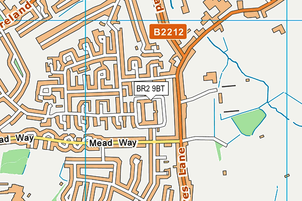 BR2 9BT map - OS VectorMap District (Ordnance Survey)