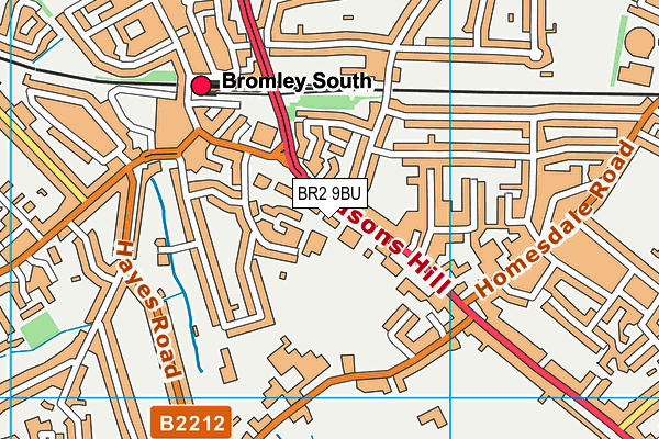 BR2 9BU map - OS VectorMap District (Ordnance Survey)