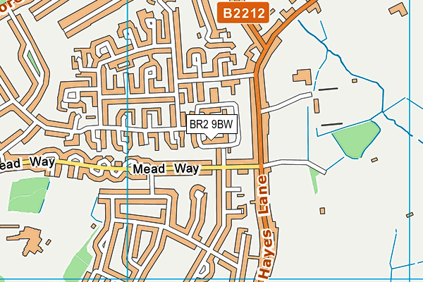 BR2 9BW map - OS VectorMap District (Ordnance Survey)