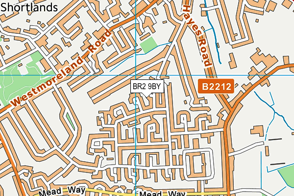 BR2 9BY map - OS VectorMap District (Ordnance Survey)