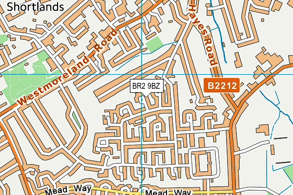 BR2 9BZ map - OS VectorMap District (Ordnance Survey)