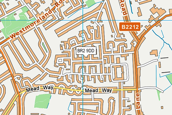 BR2 9DD map - OS VectorMap District (Ordnance Survey)