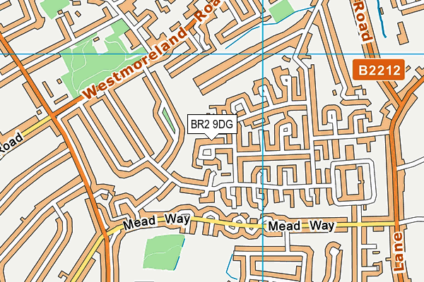 BR2 9DG map - OS VectorMap District (Ordnance Survey)