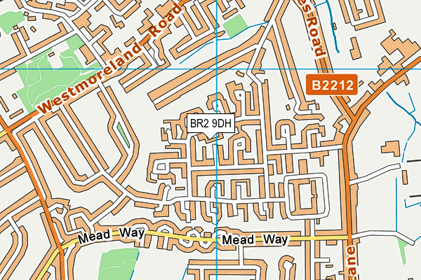 BR2 9DH map - OS VectorMap District (Ordnance Survey)