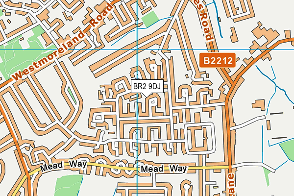 BR2 9DJ map - OS VectorMap District (Ordnance Survey)