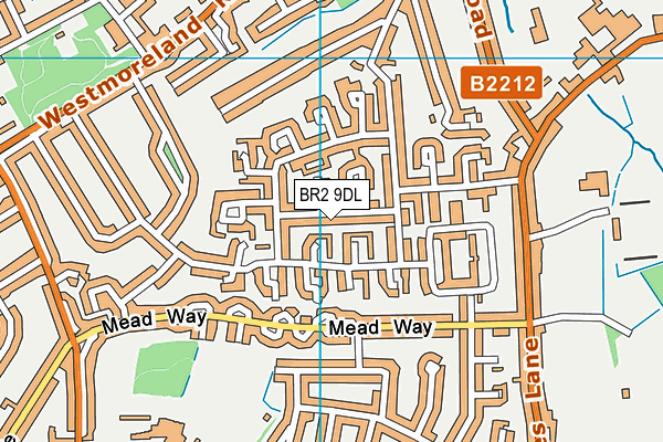 BR2 9DL map - OS VectorMap District (Ordnance Survey)