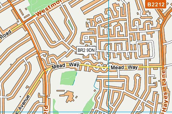 BR2 9DN map - OS VectorMap District (Ordnance Survey)