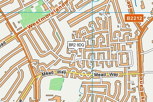 BR2 9DQ map - OS VectorMap District (Ordnance Survey)
