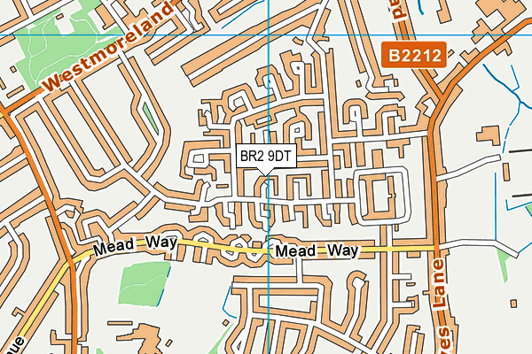 BR2 9DT map - OS VectorMap District (Ordnance Survey)