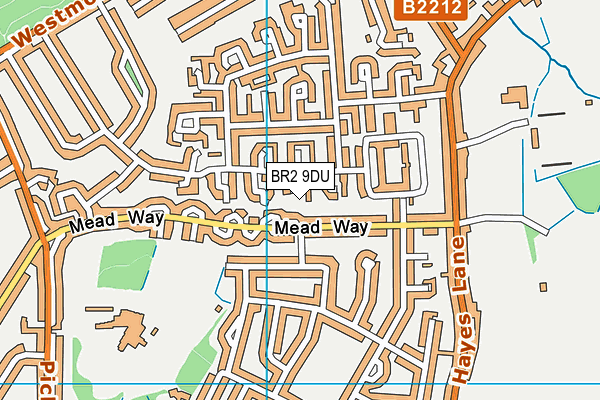 BR2 9DU map - OS VectorMap District (Ordnance Survey)